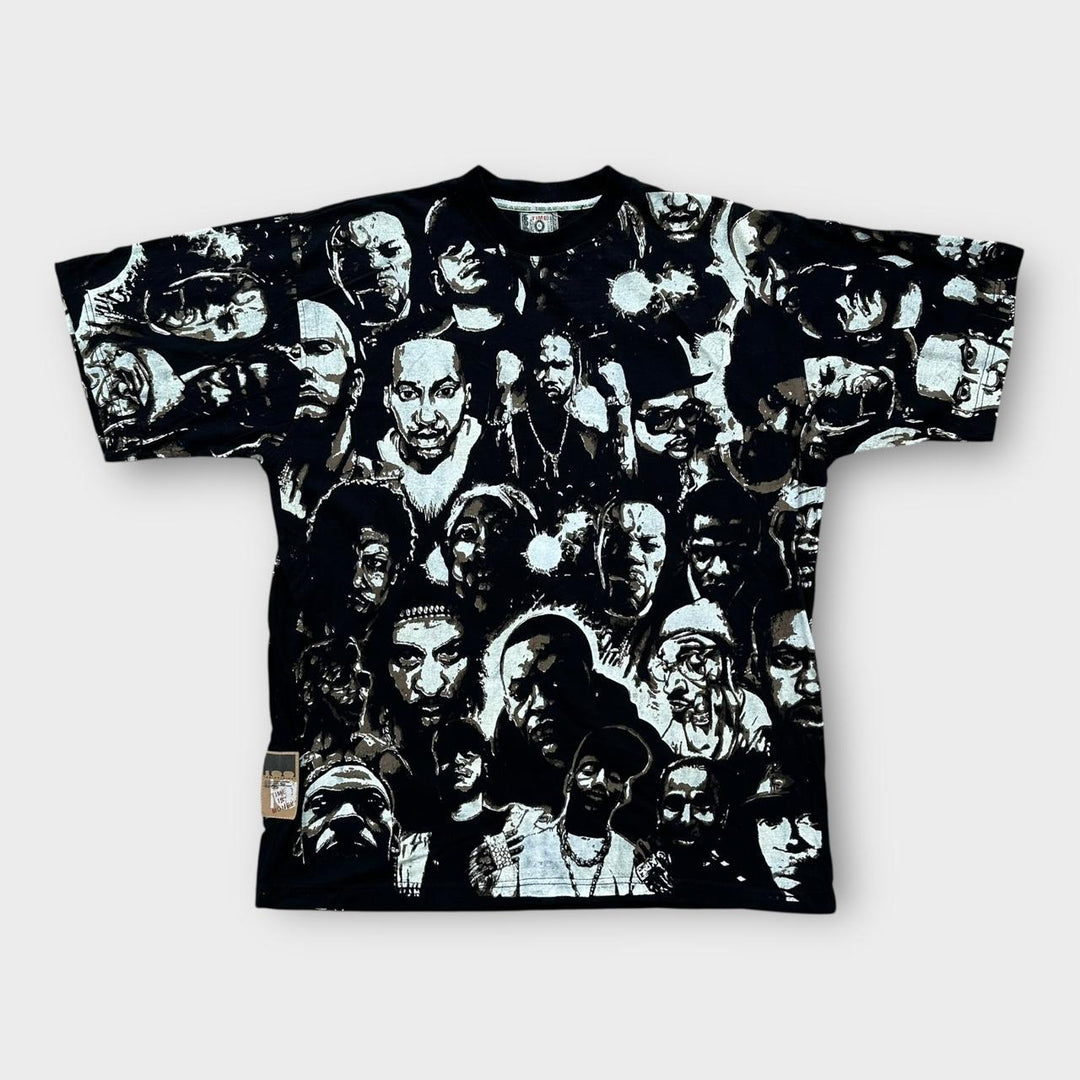 Time is Money Hip-Hop t-shirt rap imprimé partout - XL