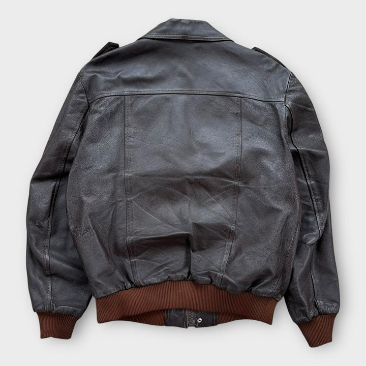 veste de vol en cuir vintage - grande