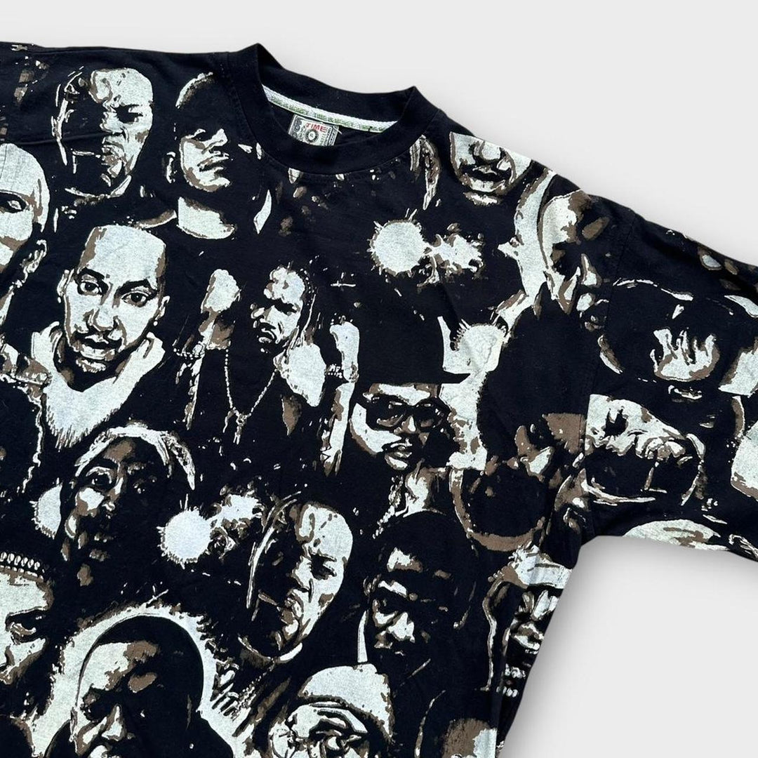 Time is Money Hip-Hop t-shirt rap imprimé partout - XL