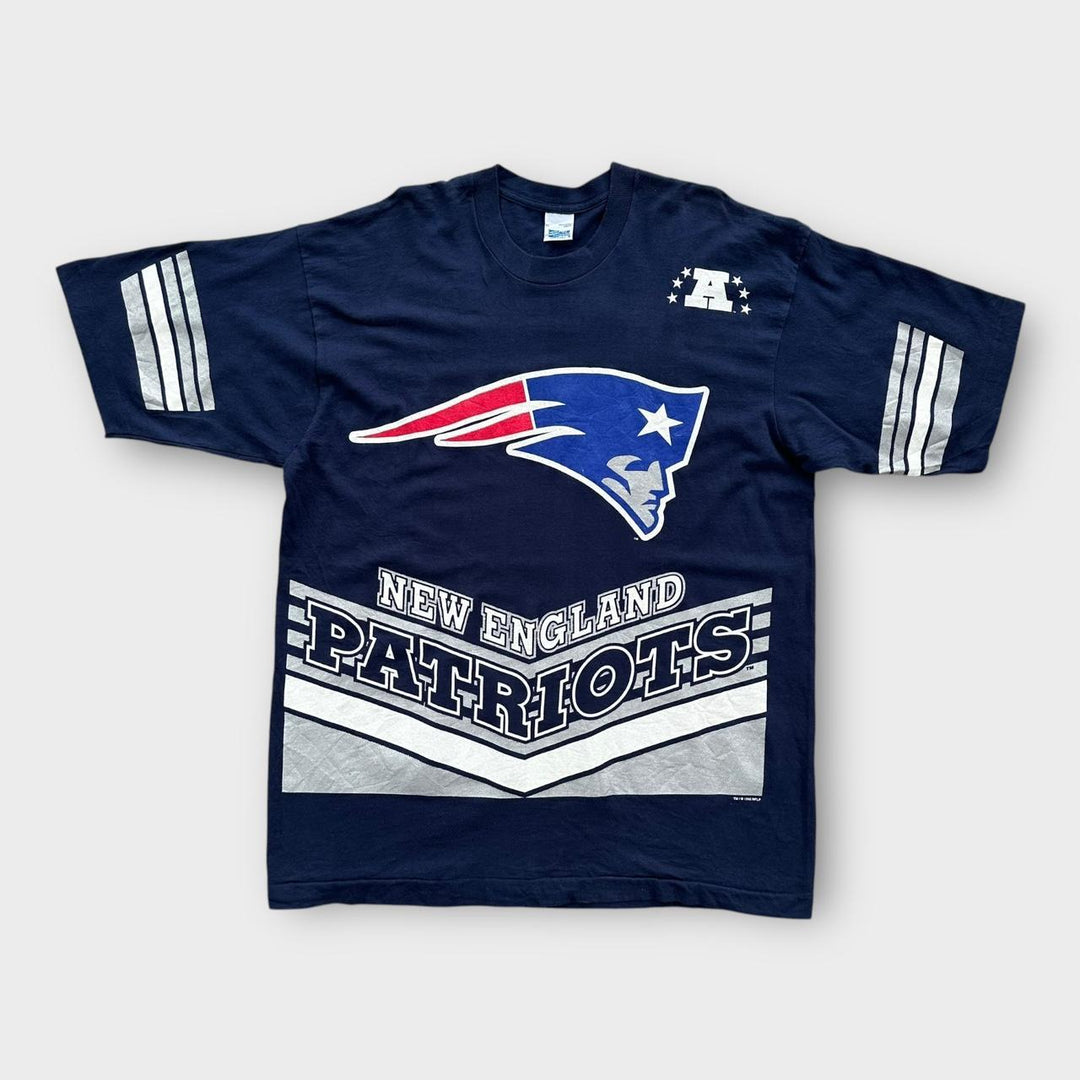 T-shirt à point unique des Patriots vintage - XL