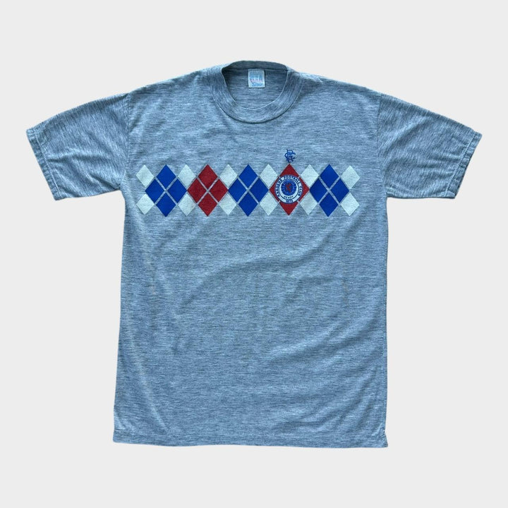 tee-shirt graphique de football des Rangers vintage des années 80 - grand (s’adapte comme un médium)