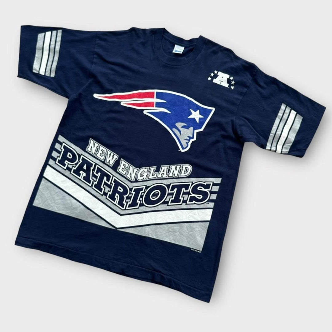 T-shirt à point unique des Patriots vintage - XL