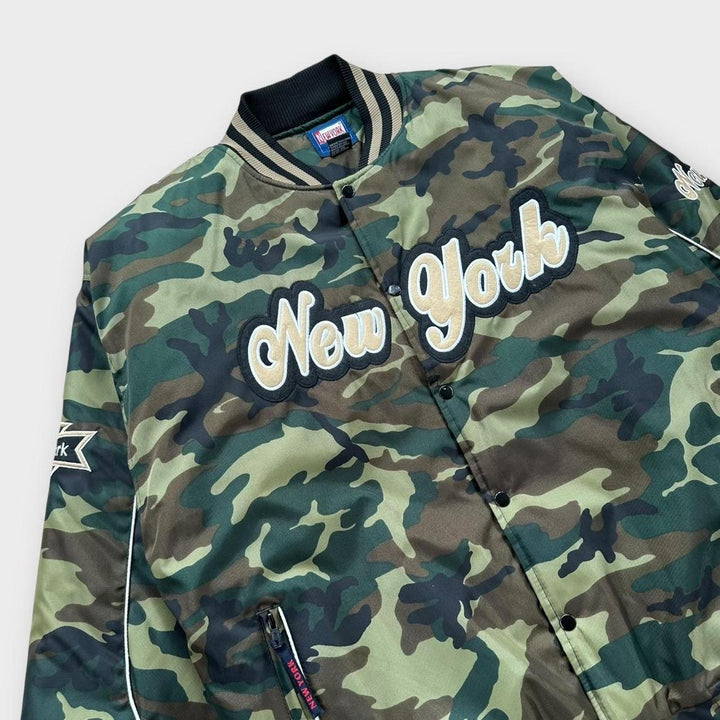 veste bomber camouflage vintage New York - XL (s'adapte comme un XXL)