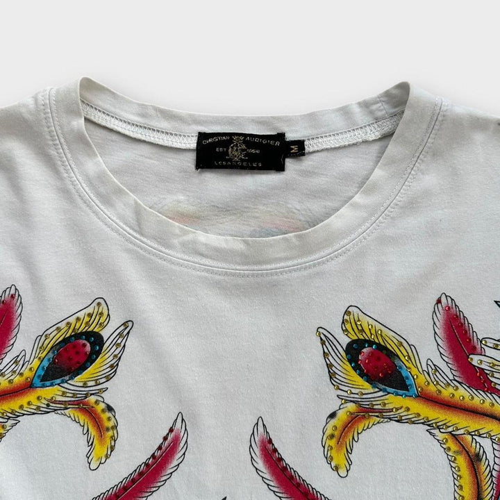 Christian Audigier Ed Hardy tee-shirt à manches longues - moyen (s'adapte comme un XL)