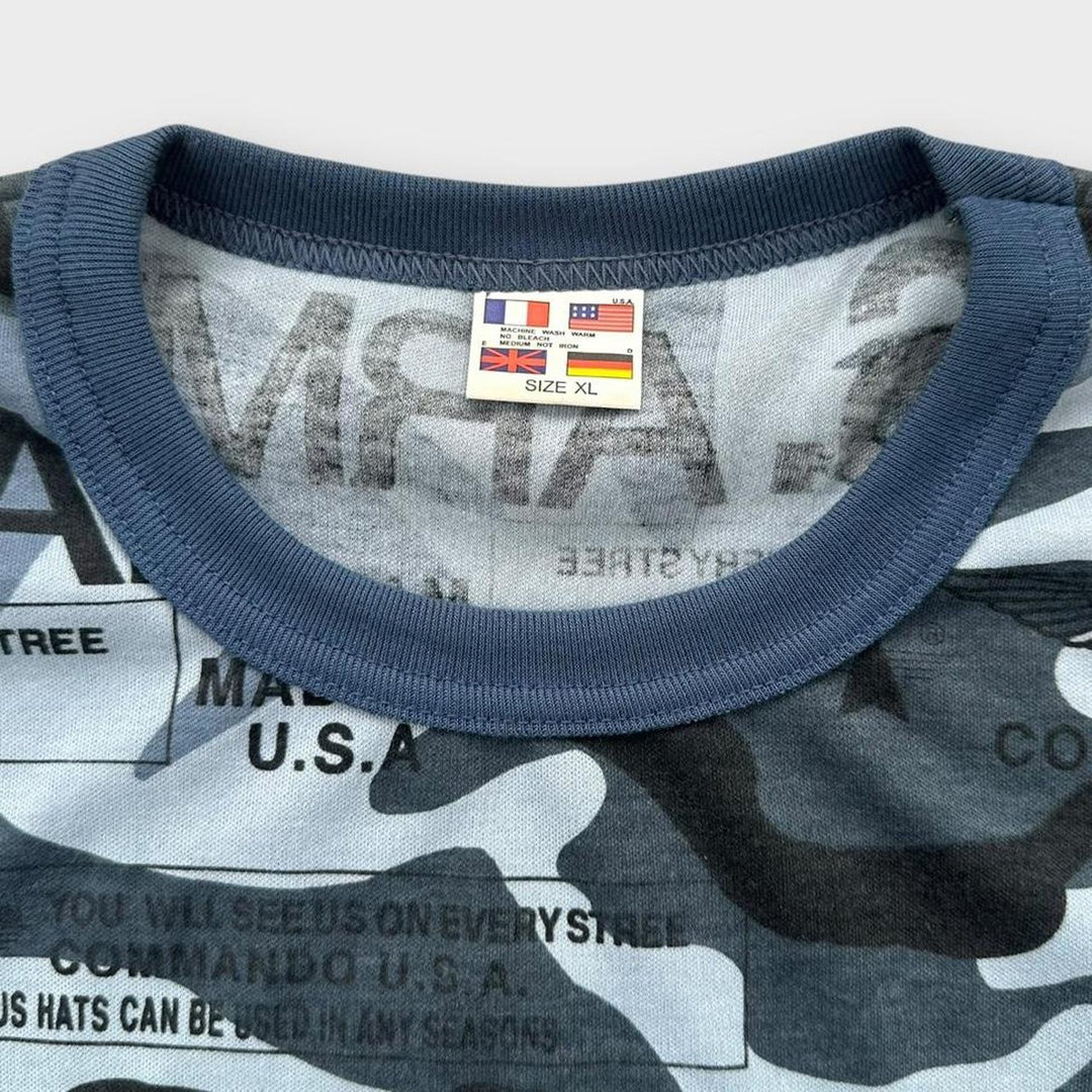 T-shirt graphique camouflage Y2K - XL