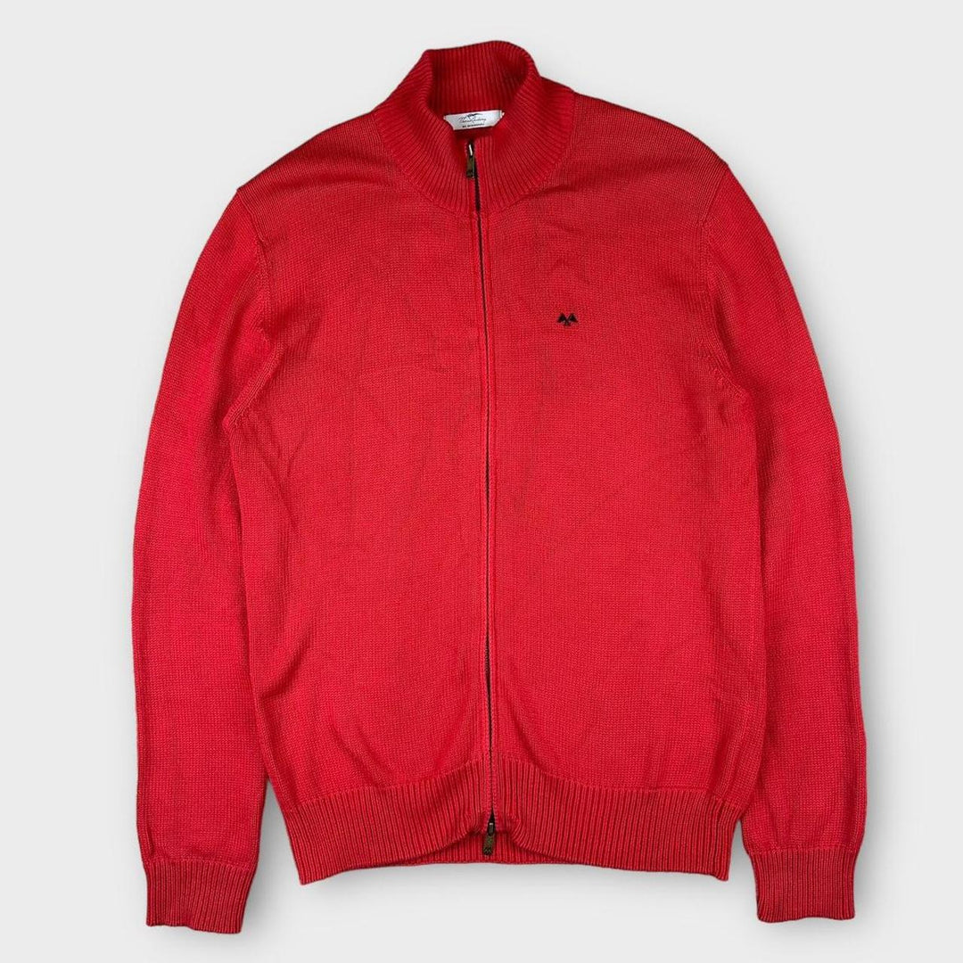 vintage Thomas Burberry zippé pull en tricot - XL