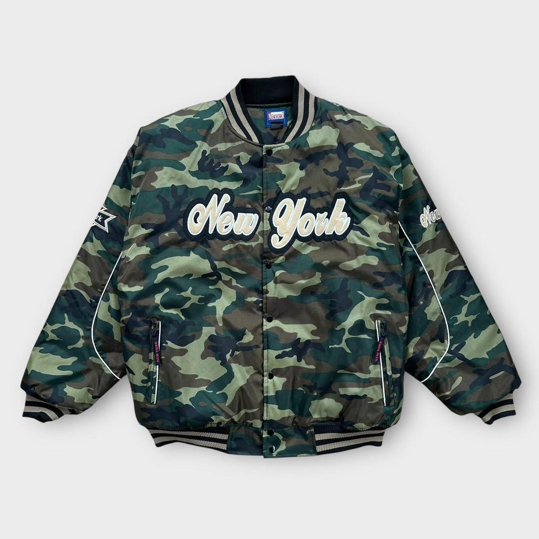 veste bomber camouflage vintage New York - XL (s'adapte comme un XXL)