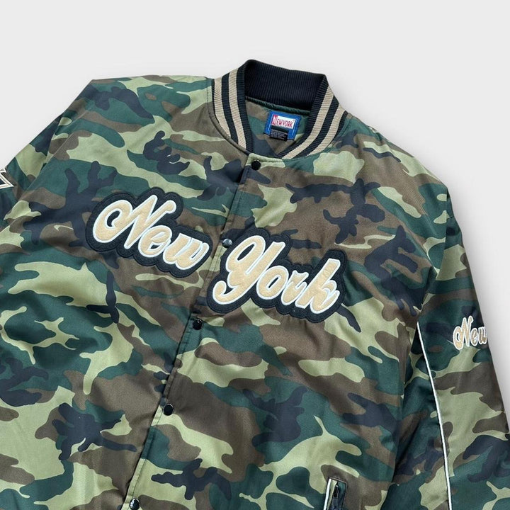 veste bomber camouflage vintage New York - XL (s'adapte comme un XXL)