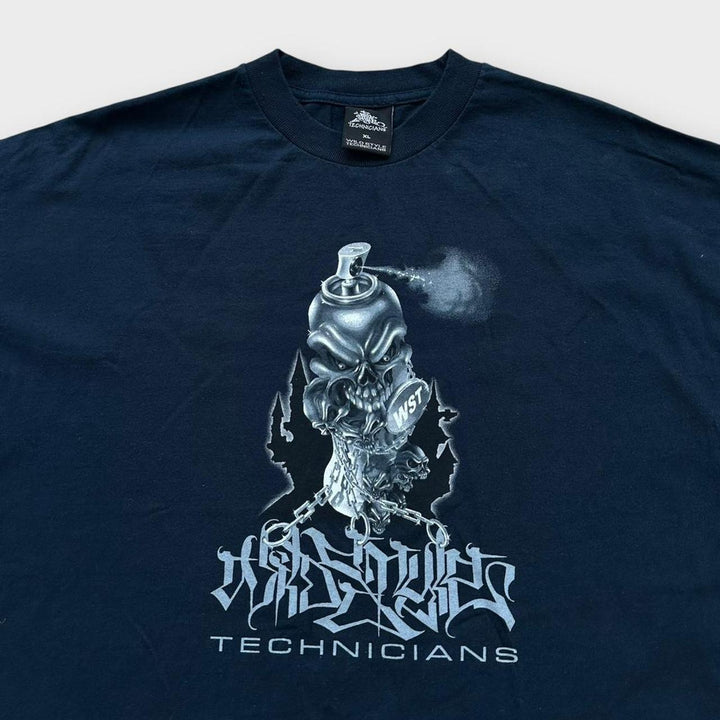 T-shirt graphique Hip-Hop Techniciens de style sauvage - XL