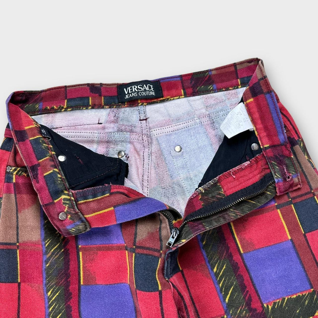 pantalon à motifs jeans Versace vintage - taille 27"
