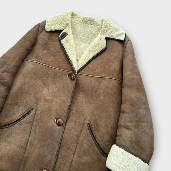 veste en peau de mouton vintage - moyenne