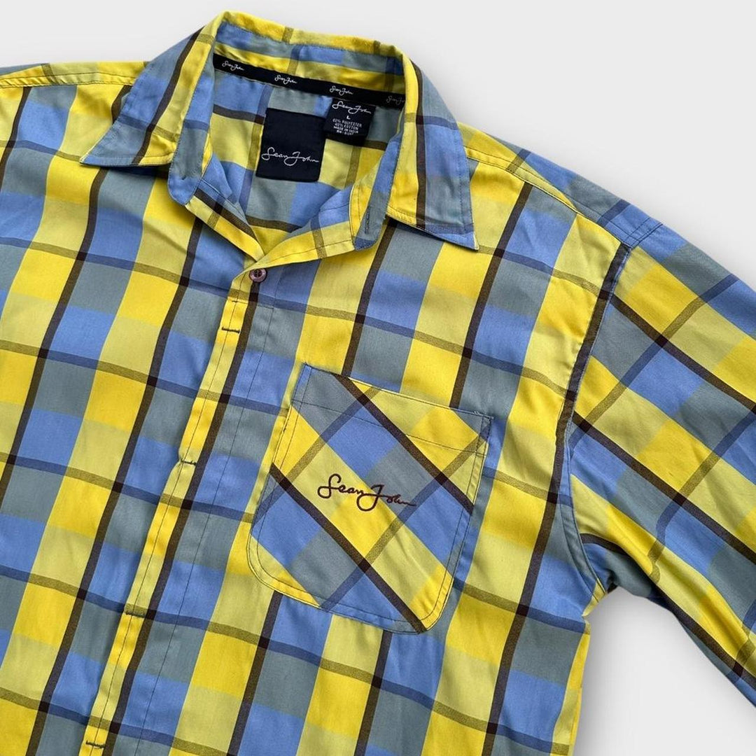 chemise à manches courtes Sean John vintage - grande (s’adapte comme un baggy XL)