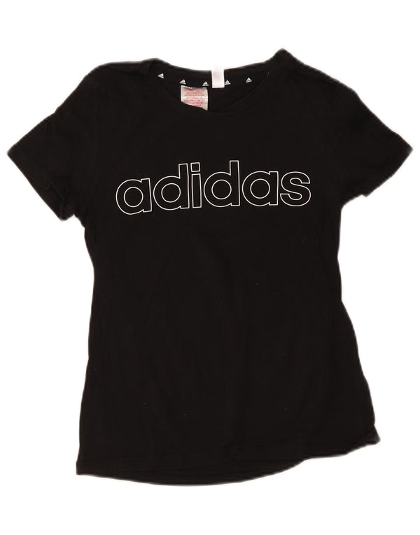 Adidas T-Shirt Graphique Fille 11-12 ans Noir Coton