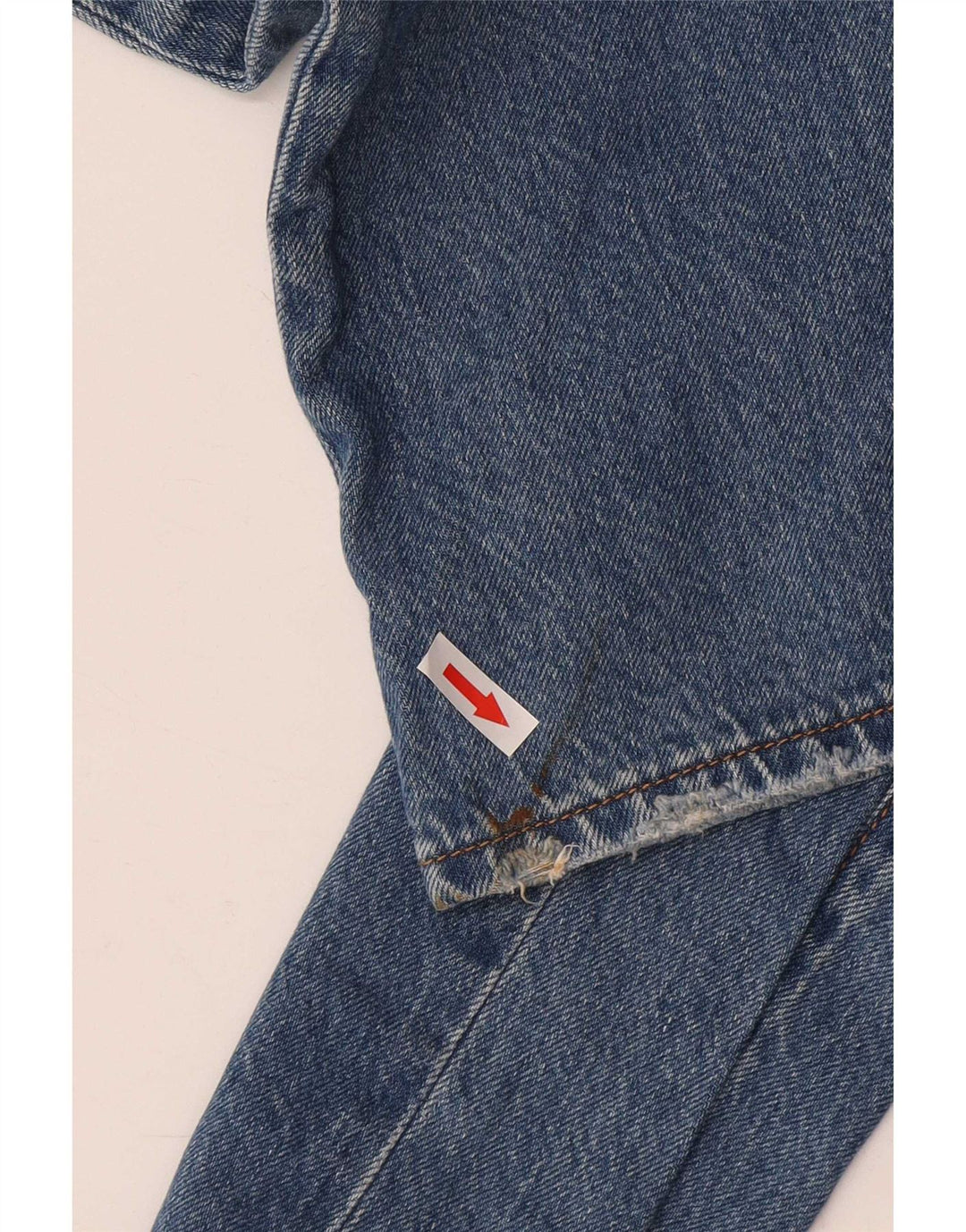 Levi's Jean Droit Ribcage Distressed Femme W29 L27 Bleu Coton