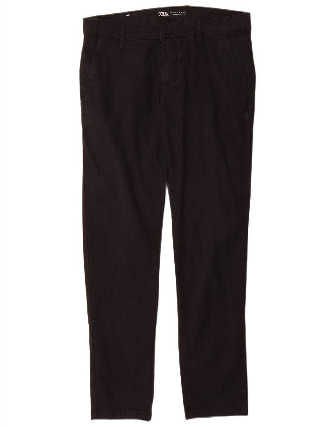 ZARA Pantalon Chino Slim Homme EU 40 Medium W31 L30 Coton Noir