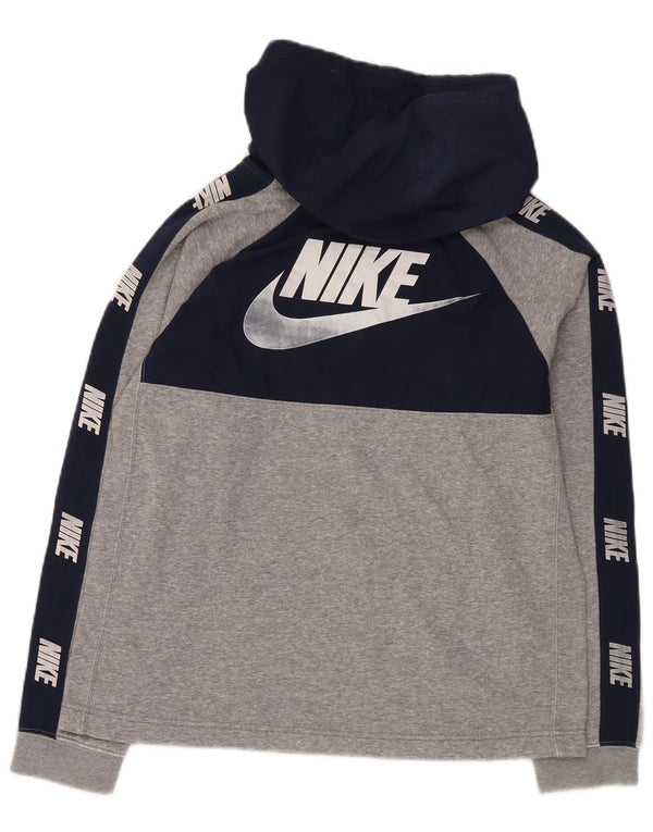 NIKE Pull à capuche graphique pour garçon 13-14 ans XL Gris Colorblock Coton