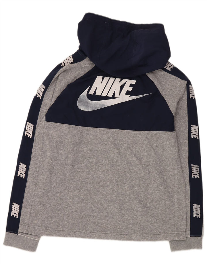 NIKE Pull à capuche graphique pour garçon 13-14 ans XL Gris Colorblock Coton