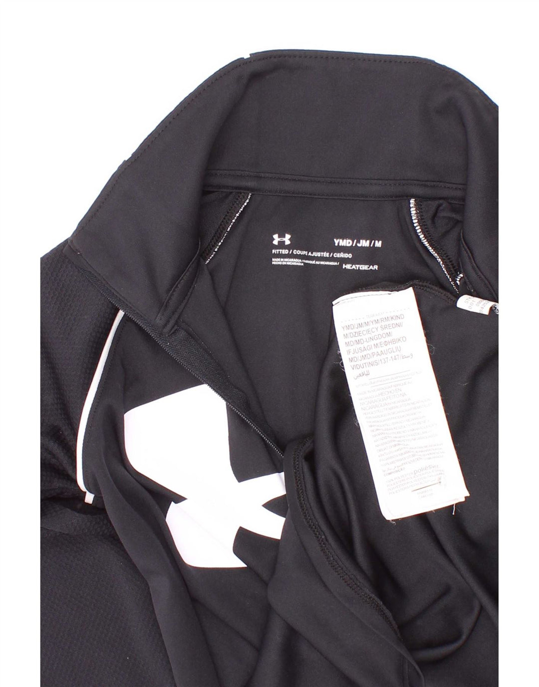 Under Armour Haut ajusté graphique à manches longues pour fille 9-10 ans Noir moyen