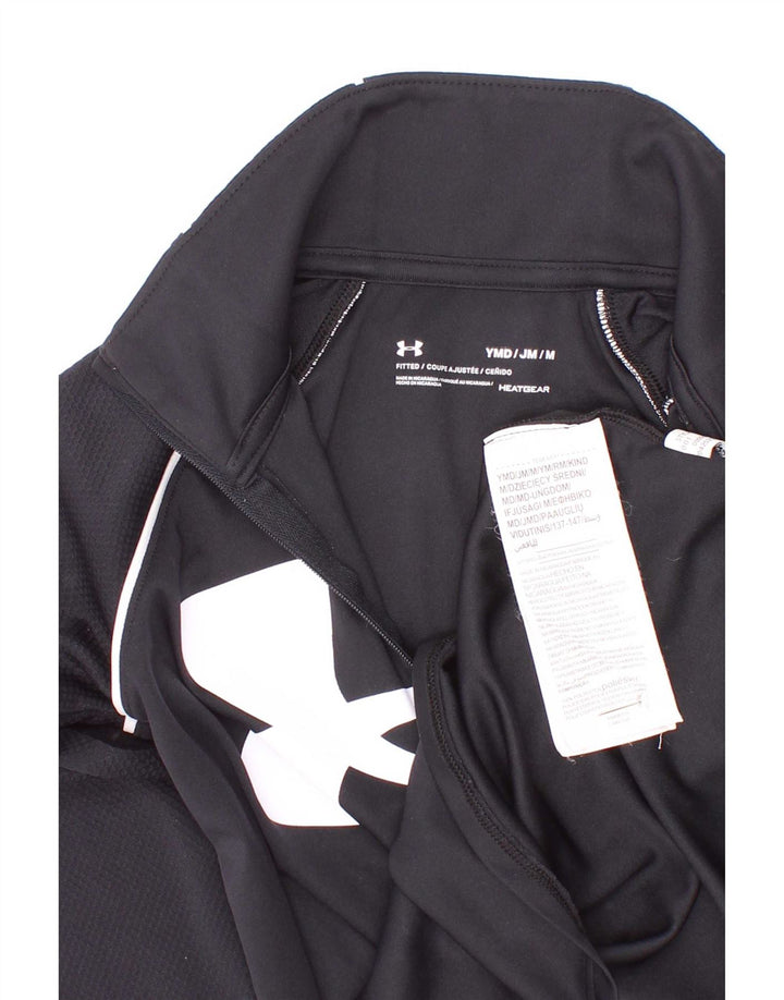 Under Armour Haut ajusté graphique à manches longues pour fille 9-10 ans Noir moyen