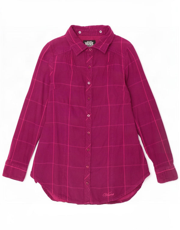 Vans Chemise Femme UK 10 Petit Coton à Carreaux Violet