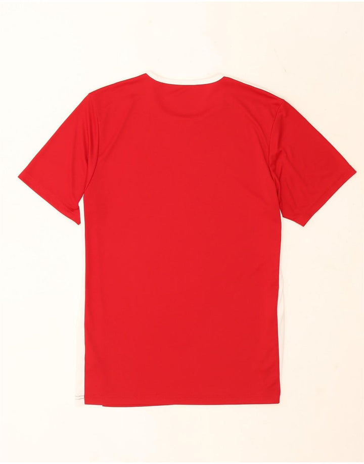 Adidas Homme Aeroready T-Shirt Top Rouge Moyen Polyester Colorblock