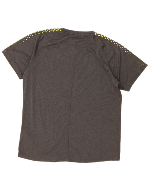 Asics T-Shirt Homme Top XL Gris Pois Polyester