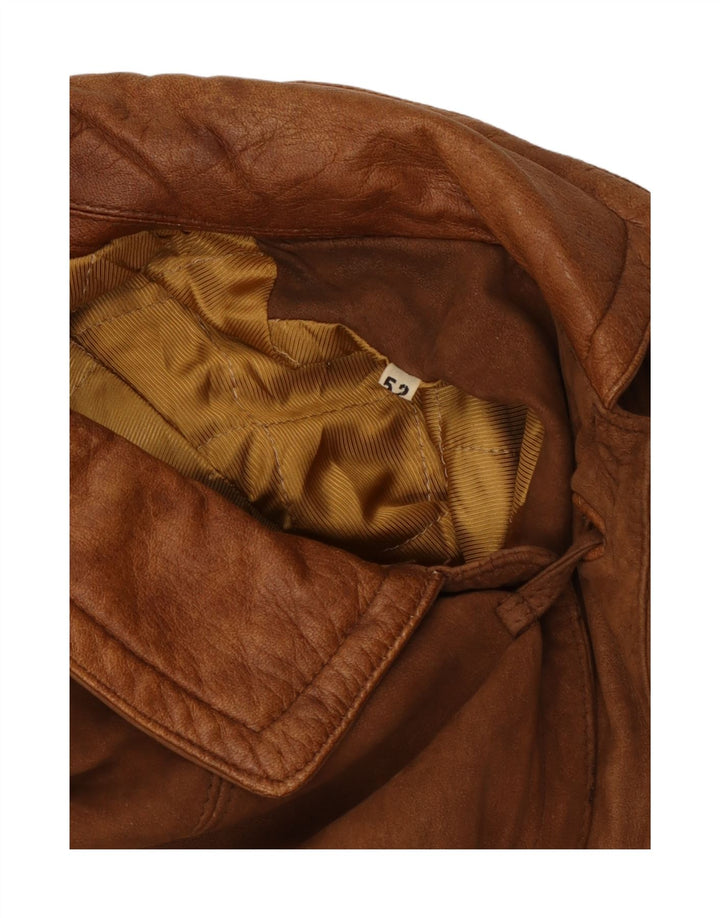 veste en cuir homme vintage IT 52 XL Marron