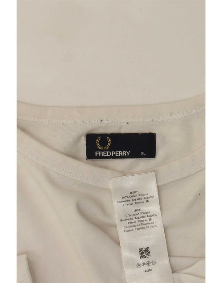 Fred Perry T-Shirt Homme Top XL Blanc Coton