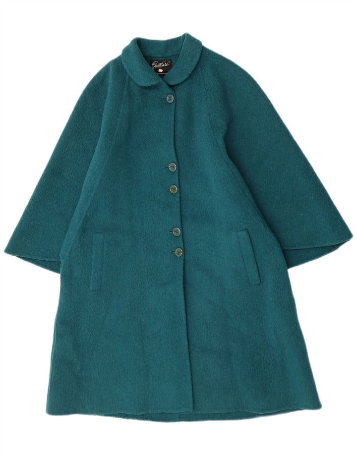 Gallara Manteau cape surdimensionné pour femme IT 42 Laine d'alpaga vert moyen