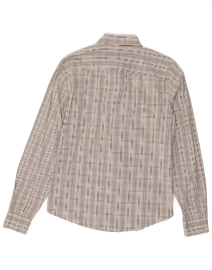 Calvin Klein Jeans Chemise Homme Gris Moyen Carreaux Coton