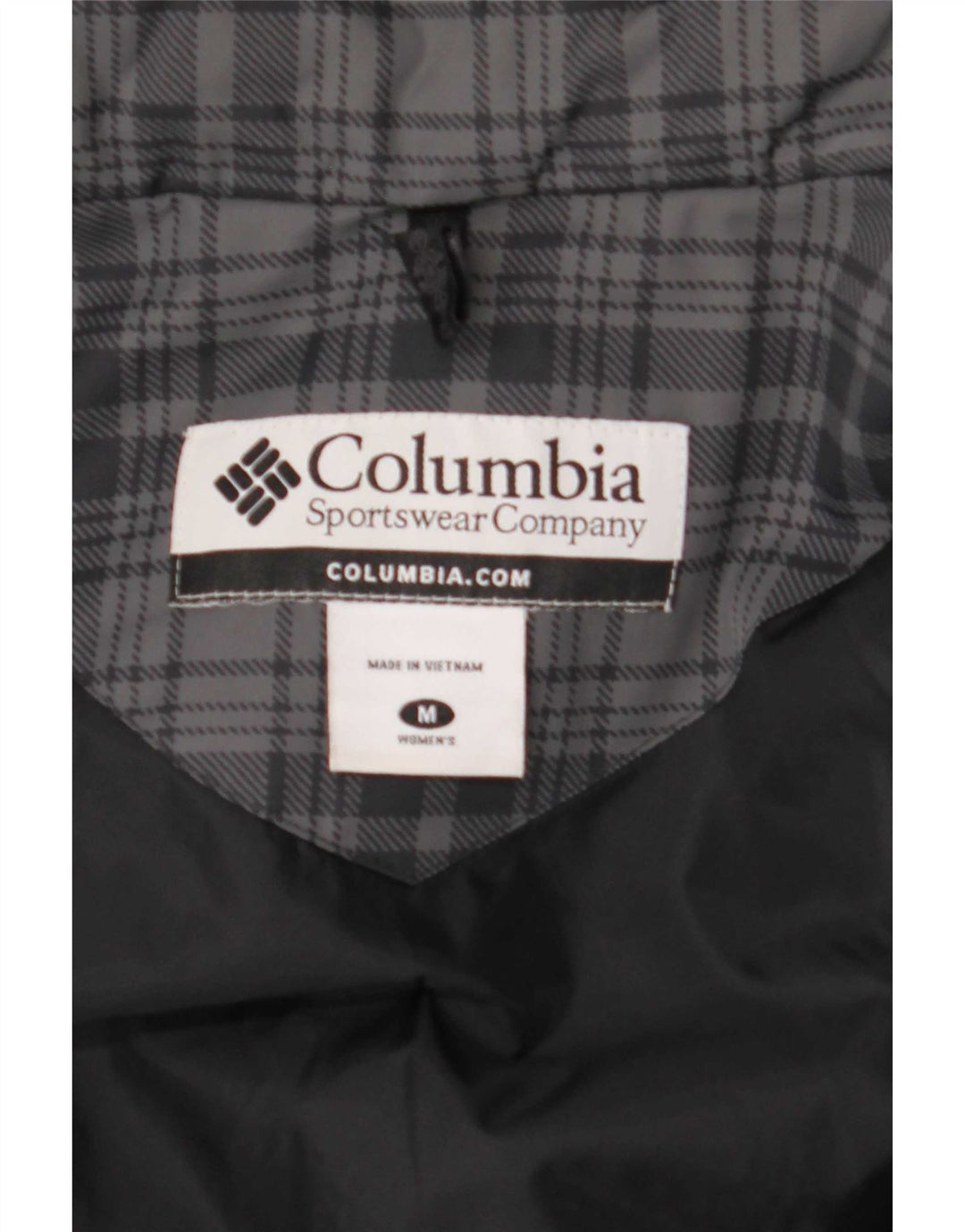 Columbia Veste matelassée à capuche pour femme UK 44 Gris moyen à carreaux