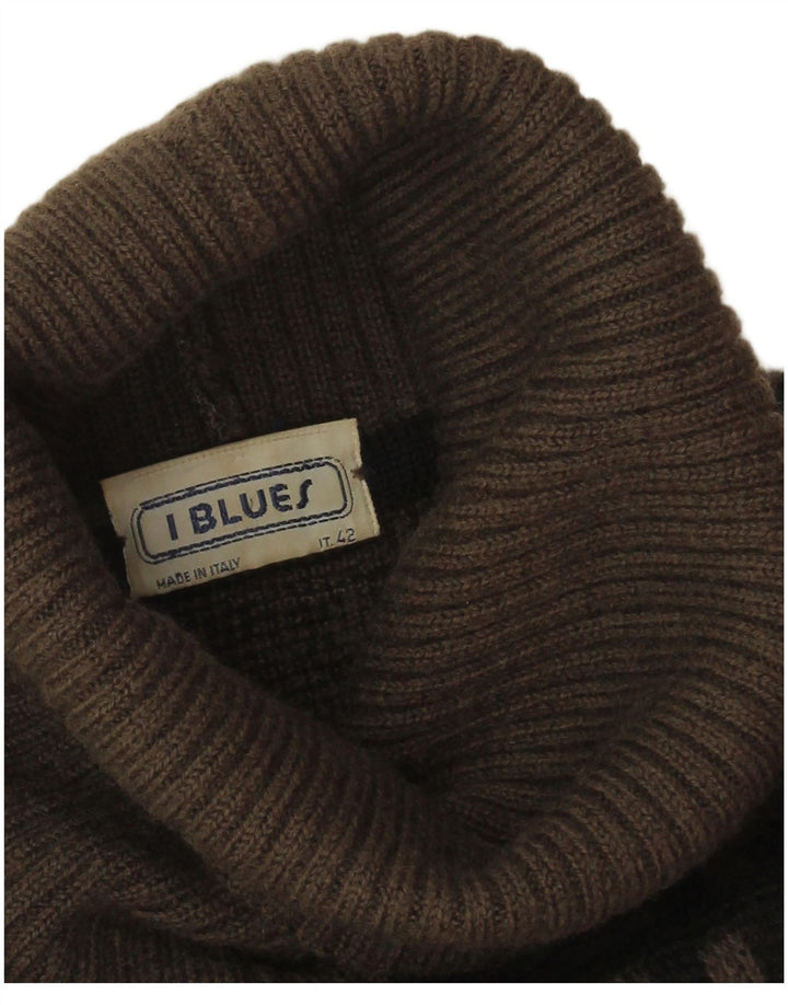 i Blues Pull col roulé pour femme IT 42 Marron moyen géométrique