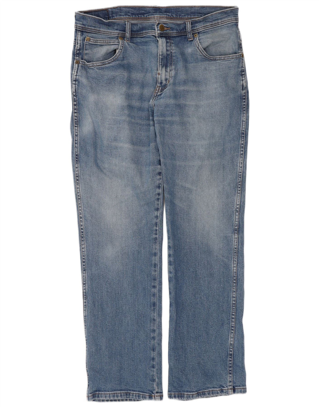 WRANGLER Jean droit coupe régulière homme W34 L30 bleu coton