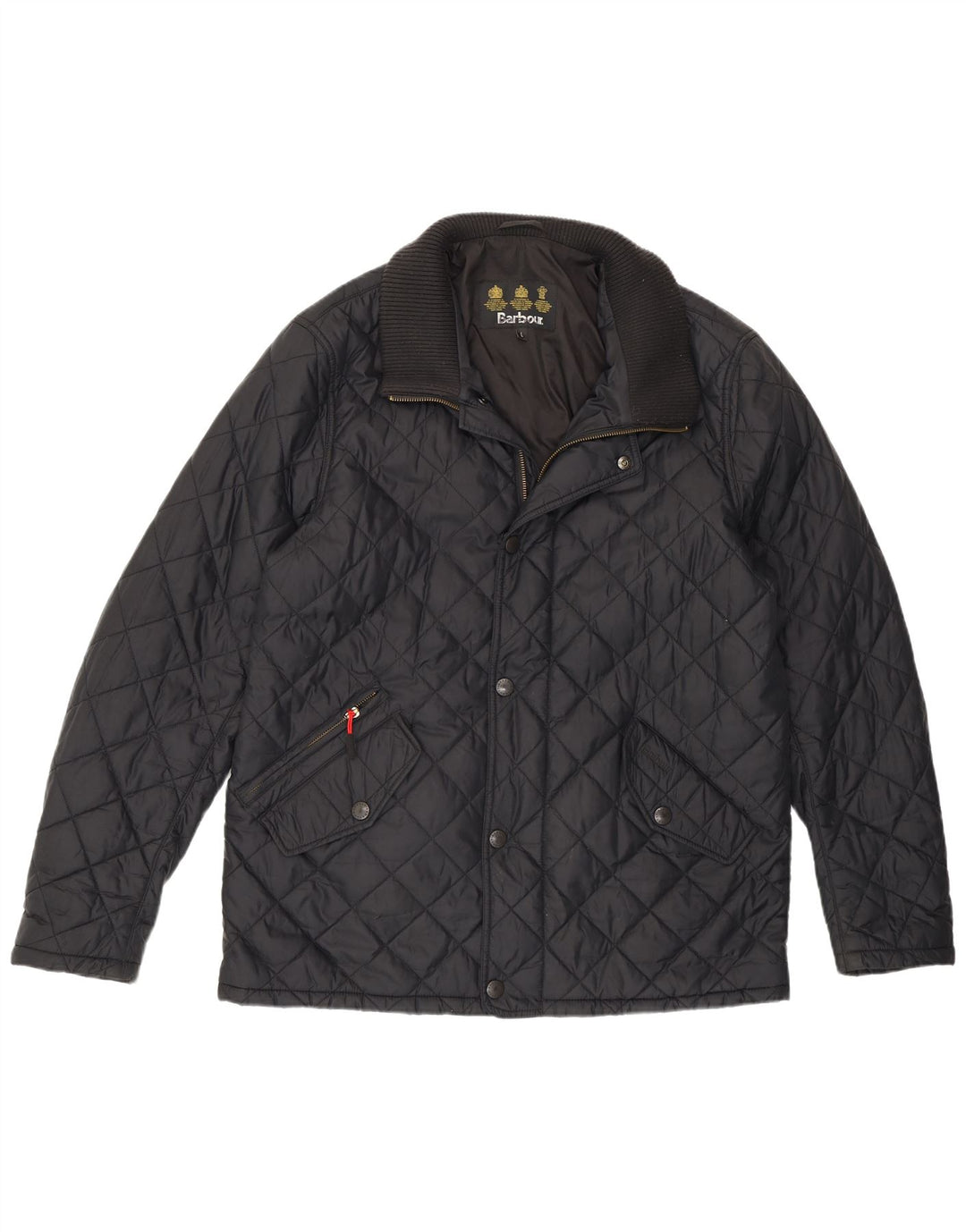 Barbour Veste matelassée pour hommes UK 40 Large Noir Polyamide