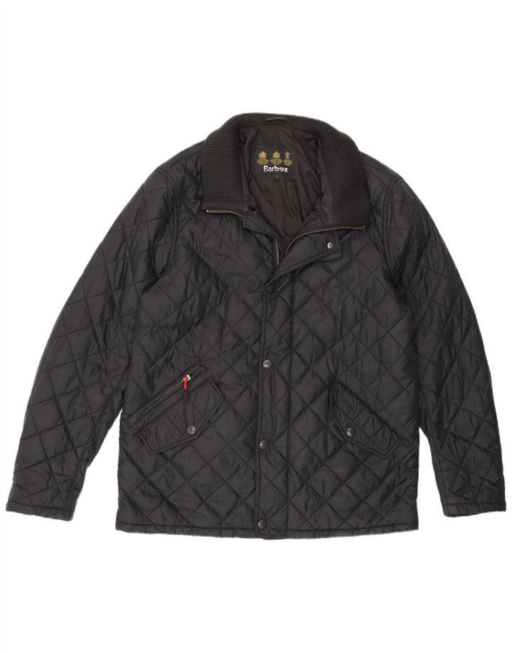 Barbour Veste matelassée pour hommes UK 40 Large Noir Polyamide