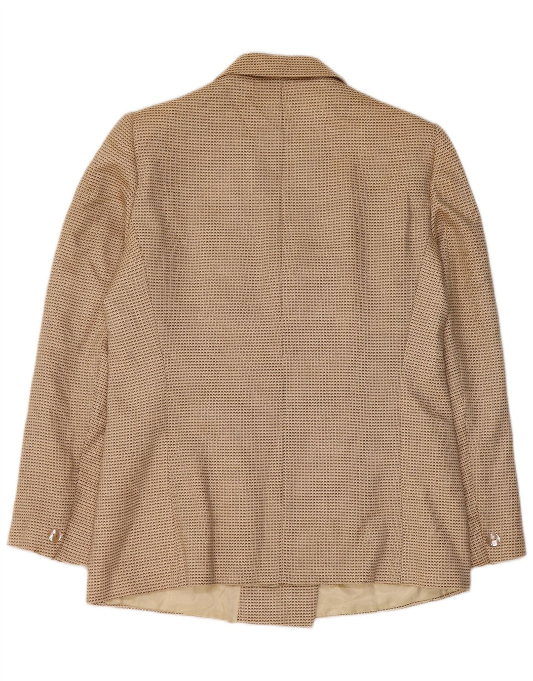 Max Mara Veste blazer double boutonnage pour femme UK 16 Large Beige Géométrique