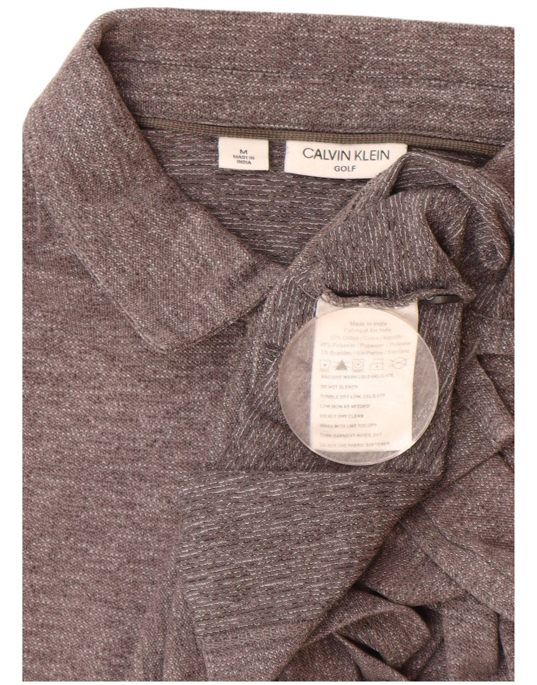 CALVIN KLEIN Polo Homme Gris Moyen Coton