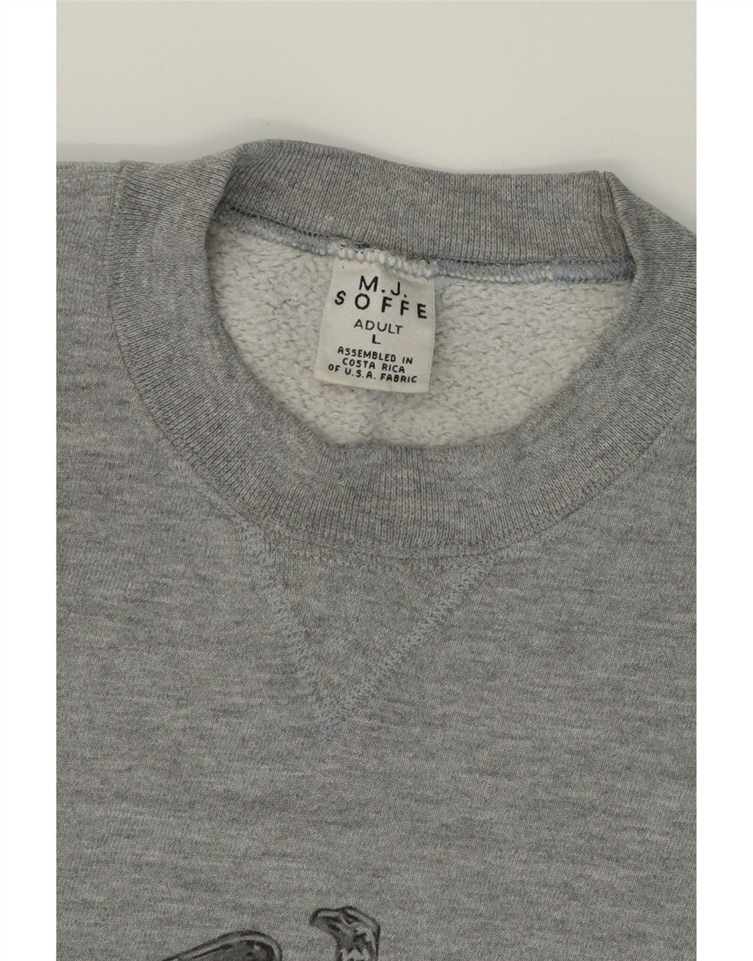 VINTAGE Mens Graphic Sweatshirt Jumper Large Grey Cotton Vintage Vintage and Second-Hand Vintage from Messina Hembry 