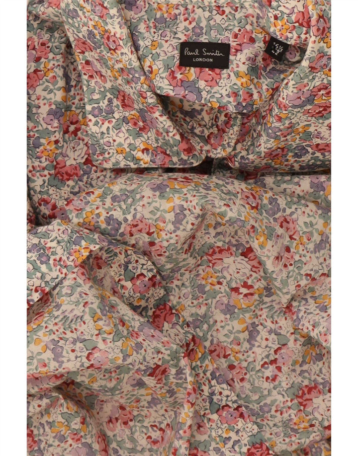 Paul Smith Chemise formelle pour homme Taille 42 16 1/2 Grand floral multicolore