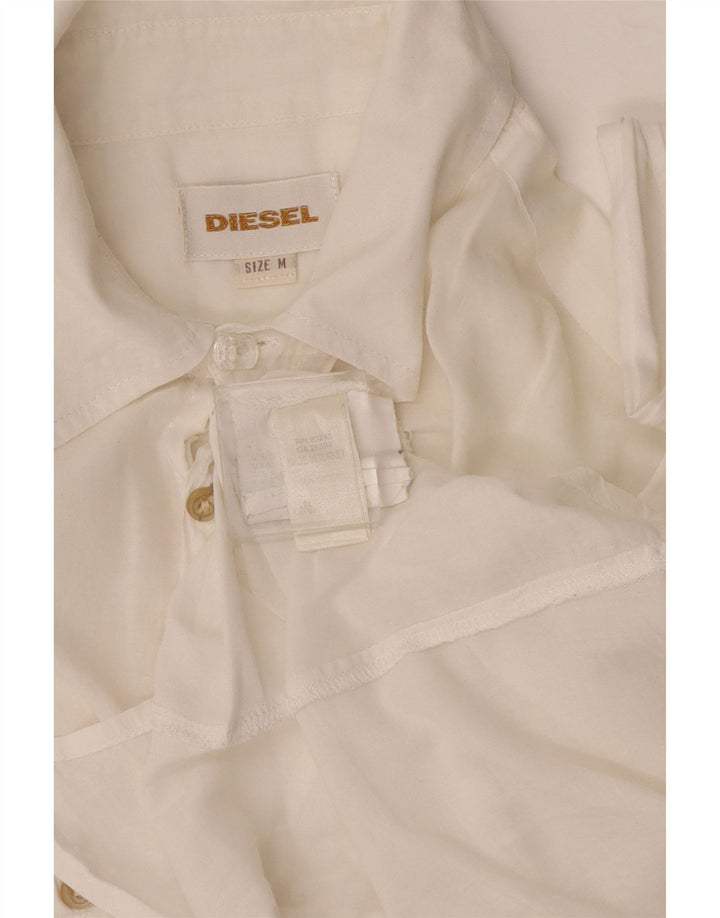 Chemise Diesel Femme UK 14 Coton Blanc Moyen