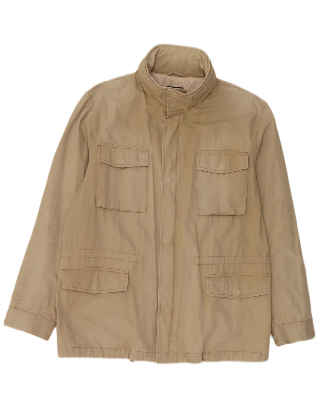 GANT Veste utilitaire à capuche pour homme UK 40 Large Beige Coton
