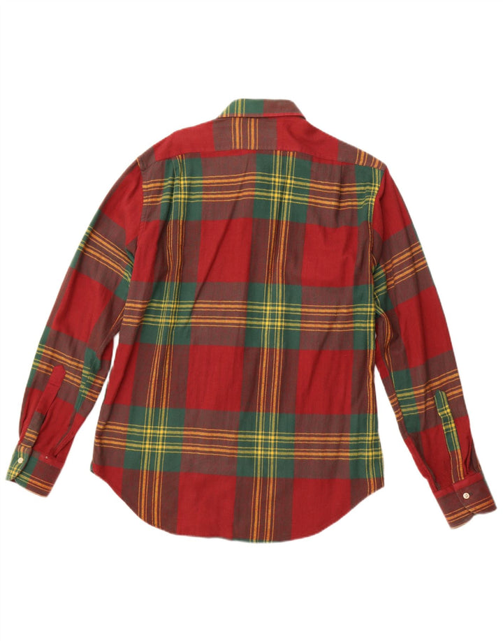 MOREAL Chemise en flanelle pour homme Taille 40 Coton à carreaux rouge moyen