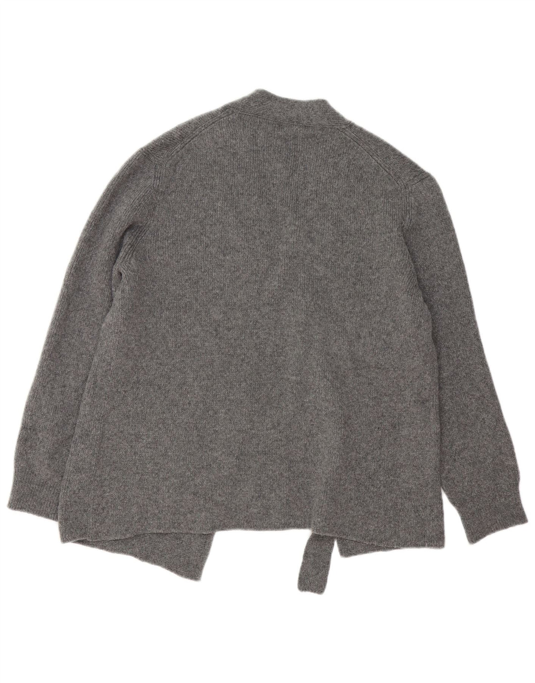 ZARA Femme Cardigan surdimensionné Pull UK 10 Petit Cachemire Gris