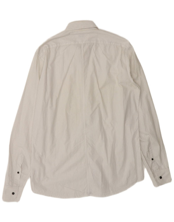 Dries Van Noten Chemise Homme IT 52 Large Blanc Coton à Rayures