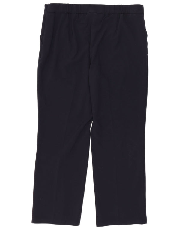 Marks & Spencer Pantalon décontracté pour femme UK 14 Large W32 L27 Bleu marine