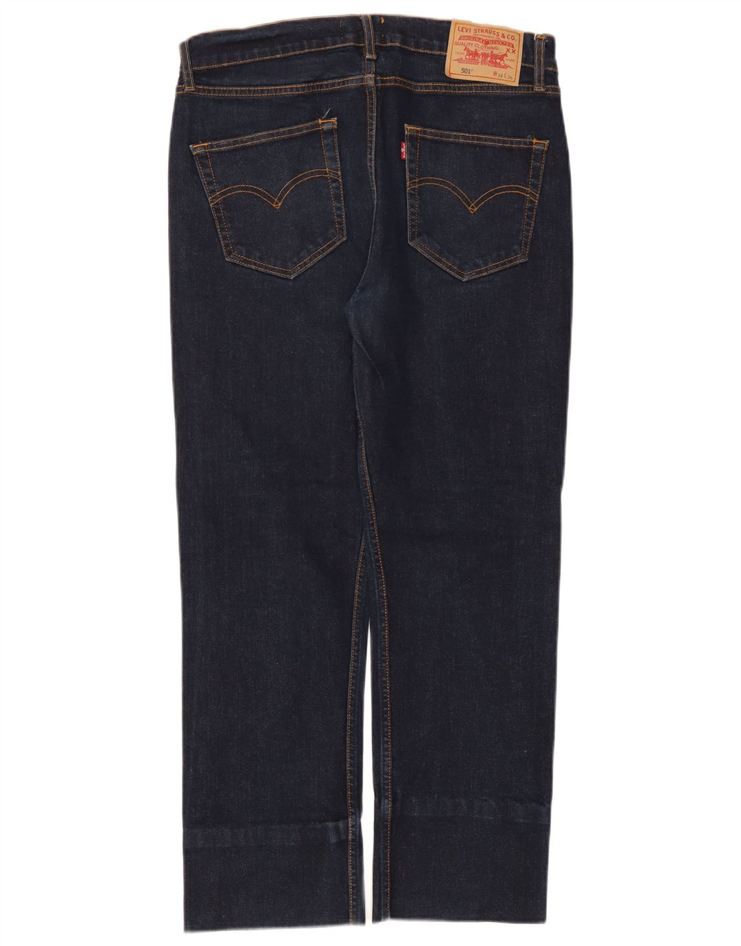 LEVI'S Jean Droit 501 Homme W34 L27 Bleu Marine Coton