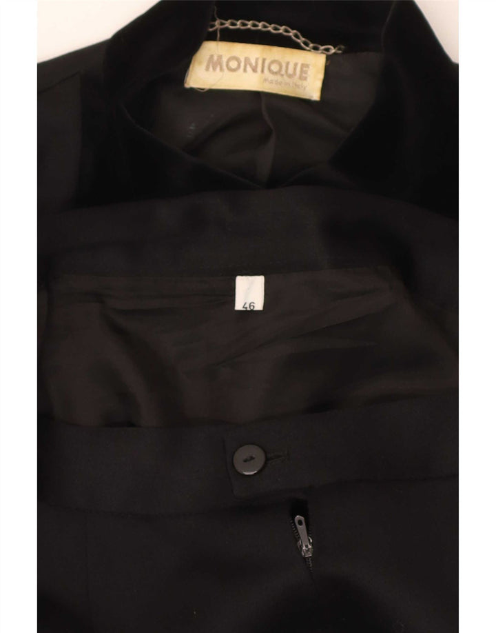 Monique Ensemble jupe 2 pièces à 4 boutons pour femme IT 46 Large W30 Noir Colourblock