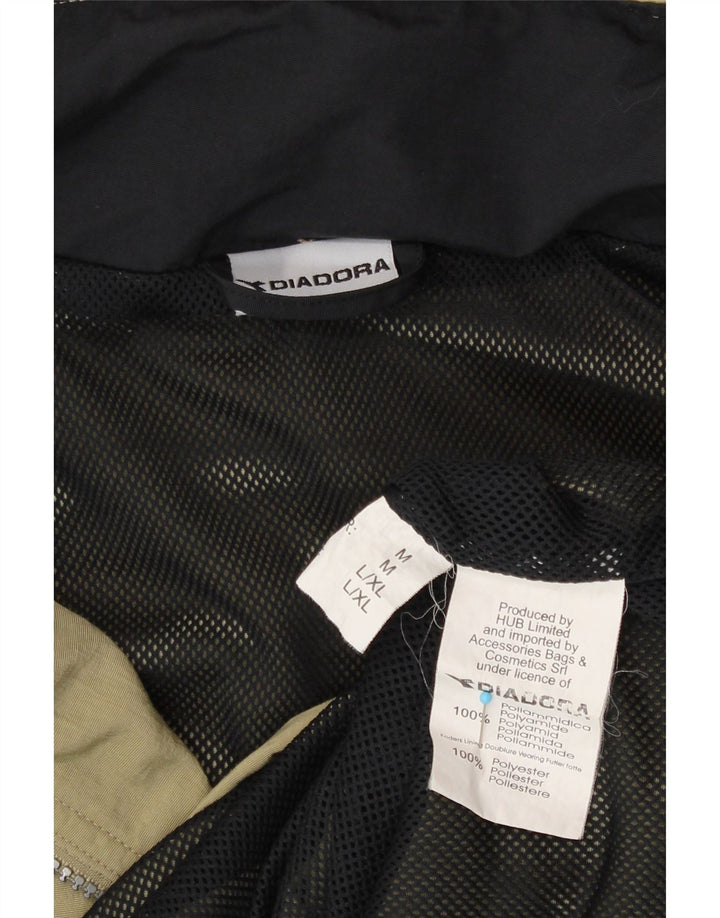 Diadora Veste de pluie à capuche pour homme UK 38 Medium Kaki Polyamide