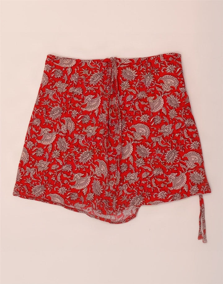 Zara Femme Jupe-short XS W24 Rouge Floral