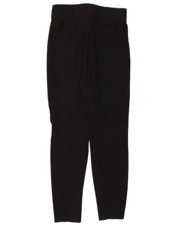 Zara Pantalon court skinny taille haute pour femme Medium W28 L27 Noir Viscose